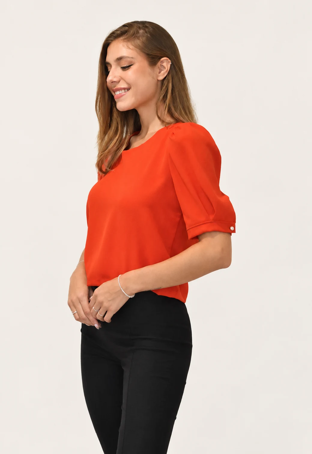 Blusa mangas abullonadas