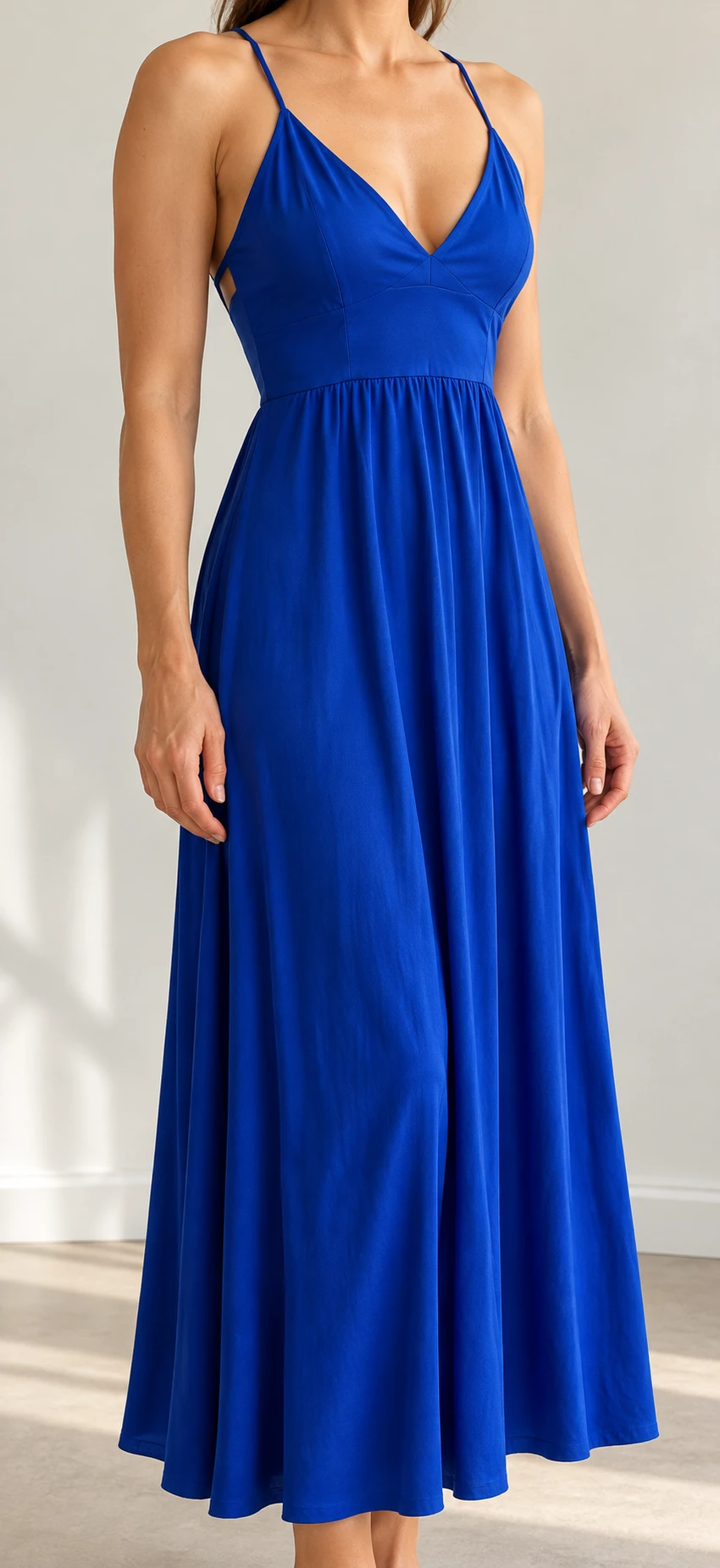 Vestido largo azul